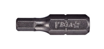 Vega Tools 8 mm Hex Cónico Insertar Broca impulsora 125HT080A - Acero S2 Modificado - 1 pulg. Longitud - Gris Gunmetal acabado - 00127