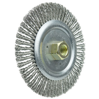 Weiler Roughneck 09500 Cepillo de rueda - Anudado - Circular trenzado Acero inoxidable cerda