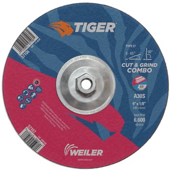 Weiler Tiger Rueda combinada 57106 - 9 pulg. - Zirconio - 30 - S