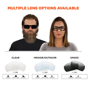 Ergodyne Skullerz Odin Lentes de seguridad lente Humo - Marco completo - 720476-50433