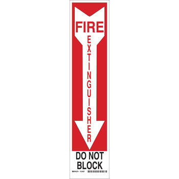 Imágen de Brady B-302 Poliéster Rojo Inglés Cartel de equipo de fuego 124567 (Imagen principal del producto)