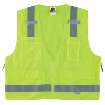 Ergodyne Glowear 8250Z Chaleco de alta visibilidad 21429 - tamaño 4EG/5EG - Poliéster - Lima de alta visibilidad - ANSI clase 2