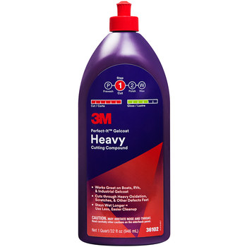 3M Perfect-It White Cutting Compound - Liquid 32 oz Bottle - 1 qt Net Weight - 36102