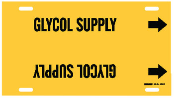 Imágen de Brady Negro sobre amarillo Plástico 4190-H Marcador de tubería con correa (Imagen principal del producto)