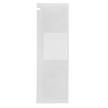 Brady M4-209-RO-427 Etiquetas envolventes autolaminables - 1 pulg. x 2.75 pulg. - Vinilo - Negro sobre blanco, transparente - B-427