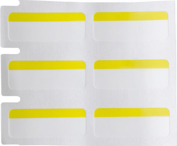 Brady B33-152-494-YL Etiquetas imprimibles de transferencia térmica - 1 pulg. x 0.375 pulg. - Poliéster - Blanco/amarillo - B-494