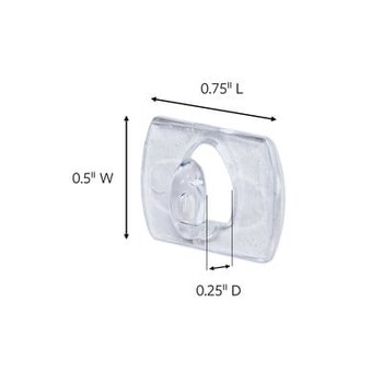 3M Command 17026CLR-ES Transparente Clips de decoración - 1/2 pulg. Anchura x 3/4 pulg. Longitud - 34699