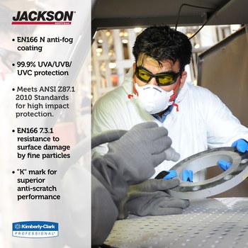 Ansell KleenGuard V50 Policarbonato Lentes de seguridad estándar lente Amarillo - Marco envolvente - 036000-25674