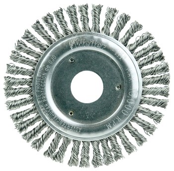 Weiler Roughneck 13249 Cepillo de rueda - Anudado - Circular trenzado Acero inoxidable cerda