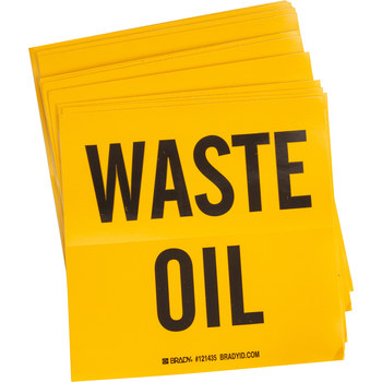 Imágen de Brady Negro sobre amarillo Cuadrado Vinilo 121435 Etiqueta de residuos (Imagen principal del producto)