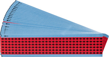 Imágen de Brady Rojo sobre negro Paño de vinilo EIA-3025-RD Flecha de inspección impresa (Imagen principal del producto)