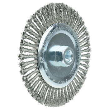 Weiler Vortec Pro 36225 Cepillo de rueda - Anudado - Circular trenzado Acero cerda