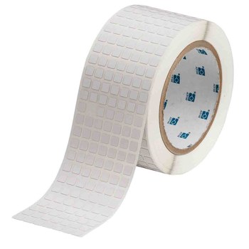 Brady UltraTemp THT-70-719-20 Rollo de etiquetas troqueladas para impresoras - 0.25 pulg. x 0.25 pulg. - Poliimida - Blanco - B-719