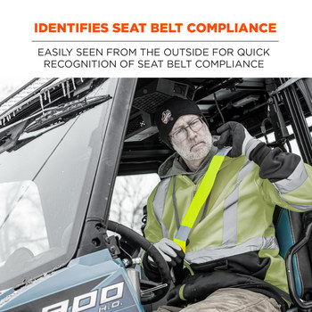 Ergodyne Glowear 8004 Cubierta del cinturón de seguridad 29043 - Poliéster - Amarillo