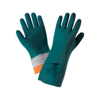 Global Glove FrogWear Cian oscuro Grande Tuffalene Guantes resistentes a cortes - Longitud 14 pulg. - 816368-02435