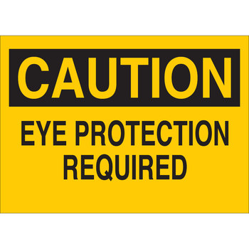 Imágen de Brady B-120 Poliéster reforzado con fibra de vidrio Rectángulo Amarillo Inglés Cartel de PPE 47061 (Imagen principal del producto)