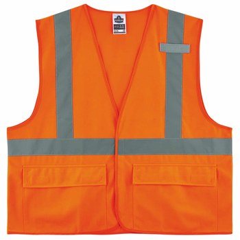 Ergodyne Glowear 8225HL Chaleco de alta visibilidad 21175 - tamaño Grande/XG - Poliéster - Naranja de alta visibilidad - ANSI clase 2