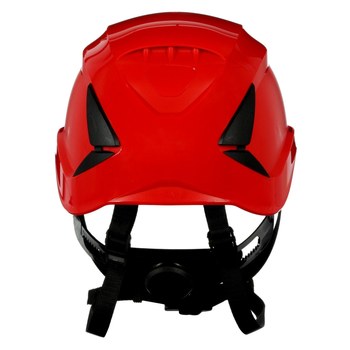 3M SecureFit X5000 X5005-ANSI Rojo Plástico Casco - Suspensión 6 puntos - Ajuste Trinquete - 076308-94303