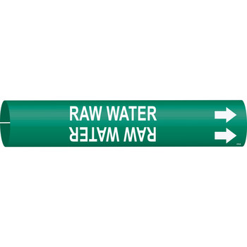 Imágen de Brady Bradysnap-On Blanco sobre verde Plástico B4116- Marcador de tubería a presión (Imagen principal del producto)