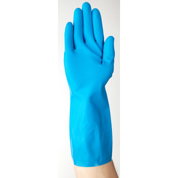 Ansell AlphaTec 37-501 Azul 9.5 Nitrilo No compatible Guantes resistentes a productos químicos - Longitud 13 pulg. - 076490-13479