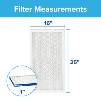 3M Filtrete Alérgenos y contaminantes domésticos de primera calidad 16 pulg. x 25 pulg. x 1 pulg. EA01-4 MERV 13, 2200 MPR Filtro de aire - 90101