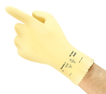 Ansell 390 Blancuzco 9 Látex/Neopreno No compatible Guantes resistentes a productos químicos - Longitud 12 pulg. - 076490-93905
