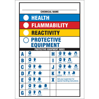 Imágen de Brady B-555 Aluminio Rectángulo Blanco Inglés Guía de identificación de materiales peligrosos (HMIG) 46881 (Imagen principal del producto)