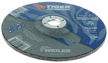 Weiler Tiger Aluminum Disco esmerilador 58231 - 7 pulg. - A/O óxido de aluminio AO - 24 - R