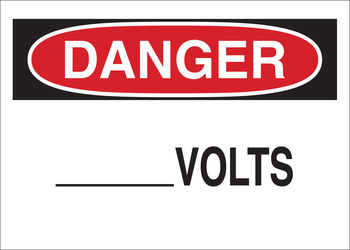 Imágen de Brady B-120 Poliéster reforzado con fibra de vidrio Rectángulo Blanco Inglés Cartel de seguridad eléctrica 47170 (Imagen principal del producto)