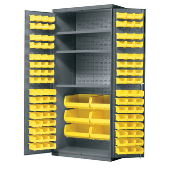 Imagen de Akro-mils AC3624Y3AS 1500 lb Gris Amarillo Revestido en polvo Acero 18 ga No apilable Gabinete para cajas (Imagen principal del producto)