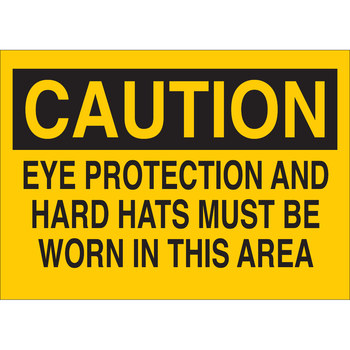 Imágen de Brady B-120 Poliéster reforzado con fibra de vidrio Rectángulo Amarillo Inglés Cartel de PPE 69229 (Imagen principal del producto)