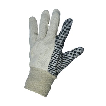 Global Glove C80D Negro/Blanco Lona/Algodón Guantes de trabajo - Pulgar tipo ala - c80d1 mens