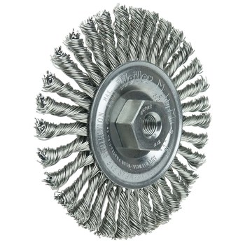Weiler Roughneck 13135 Cepillo de rueda - Anudado - Circular trenzado Acero inoxidable cerda