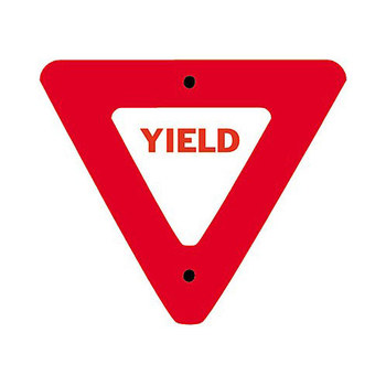 Imágen de Brady B-959 Aluminio Triángulo Inglés Carteles de alto, control de tráfico y pancartas 94148 (Imagen principal del producto)