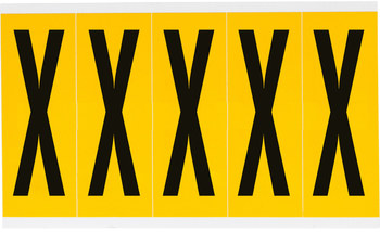 Imágen de Brady 15 Series Negro sobre amarillo Interior/exterior Vinilo 15 Series Carta 1560-X Etiqueta en forma de letra (Imagen principal del producto)