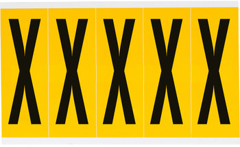 Imágen de Brady Serie 15 Negro sobre amarillo Interior/exterior Vinilo Serie 15 Carta 1560-X Etiqueta en forma de letra (Imagen principal del producto)