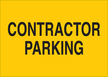Imágen de Brady B-120 Poliéster reforzado con fibra de vidrio Rectángulo Amarillo Inglés Cartel de información, restricción y permiso de estacionamiento 70257 (Imagen principal del producto)
