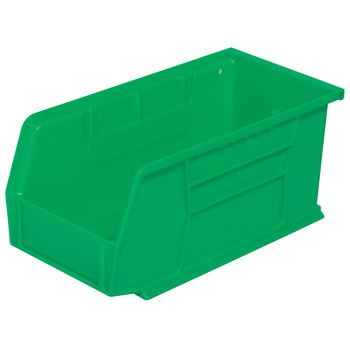 Imagen de Akro-mils Akrobin 30 lb Verde Polímero de grado industrial Colgado/Apilado Contenedor de almacenamiento (Imagen principal del producto)