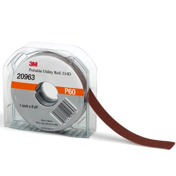 3M Rollo 20963 - 1 pulg. x 8 yd - Óxido de aluminio - P60 - Mediano
