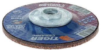 Weiler Tiger Ceramic Disco esmerilador 58326 - 4 1/2 pulg. - Cerámico - 24