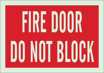 Imágen de Brady Bradyglo B-347 Poliéster/poliestireno Rectángulo Rojo Inglés Cartel de salida de incendios 90942 (Imagen principal del producto)