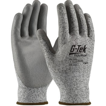 PIP G-Tek PolyKor 16-150 Negro/Blanco/Gris Extrapequeño PolyKor Guantes resistentes a cortes - Longitud 7.5 pulg. - 616314-16831