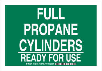 Imágen de Brady B-555 Aluminio Rectángulo Verde Inglés Señal de almacenamiento de productos químicos 125688 (Imagen principal del producto)
