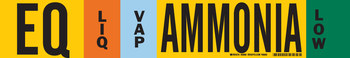 Imágen de Brady Negro/Azul/Verde/Naranja/Blanco sobre amarillo Poliéster Laminado 59982 Marcador de tubería con correa (Imagen principal del producto)