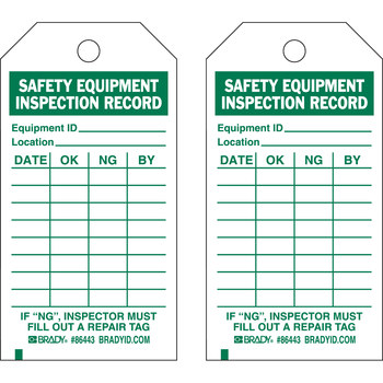 Imágen de Brady Verde sobre blanco Laminado Poliéster/papel Inspección general 86443 Etiqueta de inspección general (Imagen principal del producto)