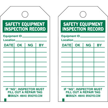 Imágen de Brady Verde sobre blanco Laminado Poliéster/papel Inspección general 86443 Etiqueta de inspección general (Imagen principal del producto)