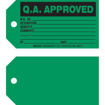 Imágen de Brady Negro sobre verde Cartulina 86771 Etiqueta de estado de producción (Imagen principal del producto)