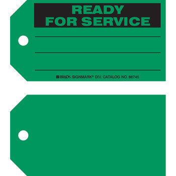 Imágen de Brady Negro sobre verde Ojal de metal, Escribible Cartulina 86745 Etiqueta de mantenimiento (Imagen principal del producto)
