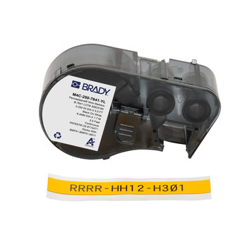 Brady PermaSleeve M4C-250-7641-YL Tubo termocontraíble - 5.5 pies - Poliolefina - Negro sobre amarillo