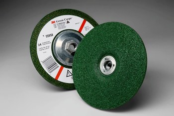 3M Green Corps Disco 55958 - 7 pulg. - Cerámico - 24 - Muy áspero